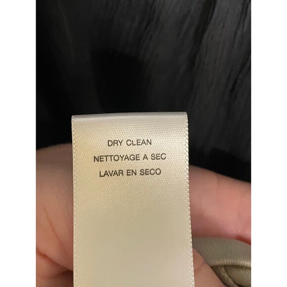 Michael Kors Black Tiered Silk Slip Dress Lace Sheer Tan Y2K 90s Size 10 - Picture 11 of 16